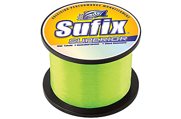 Image of Sufix Superior Hi-Vis Yellow Monofilament - 12lb - 4395 yds, 644-112