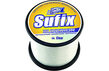 Image of Sufix Superior Monofilament Line 12lb 4395yd Clear 1lb Spool, 645-112