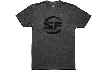 Image of SureFire SF Button Logo T-Shirt - Mens, 60% Cotton/40% Polyester, Gray, 2XL, SST-SFB-DG-2XL