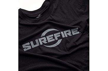 Image of SureFire SF Logo T-Shirt - Mens, 100% Cotton, Black, Medium, SST-SFL-BK-M
