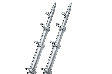 Image of TACO Marine 15' Silver/Silver Outrigger Poles - 1-1/8" Diameter 58990