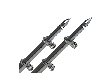 Image of TACO Marine 18' Deluxe Outrigger Poles w/Rollers - Silver/Black 75106