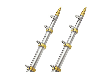 Image of TACO Marine 18' Telescopic Outrigger Poles HD 1-1/2" - Silver/Gold 39138
