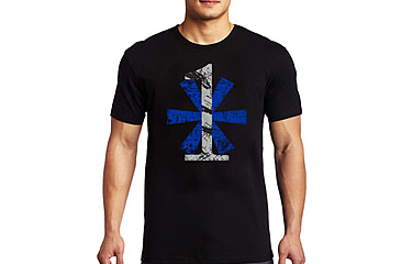 Image of Thin Blue Line 1* Asterisk T-shirt, Classic - 1AS-BIG-BLACK-S