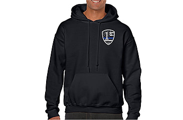 Image of Thin Blue Line Hoodie - 1* Asterisk - Mens, Large, Black, 1AS-H-BLACK-L
