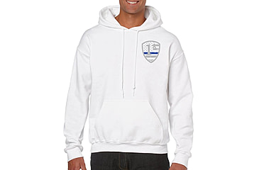 Image of Thin Blue Line Hoodie - 1* Asterisk , White - 1AS-H-WHITE-XXL