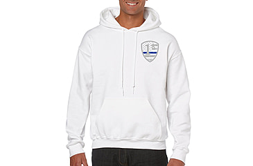 Image of Thin Blue Line Hoodie - 1* Asterisk , White - 1AS-H-WHITE-XXXL