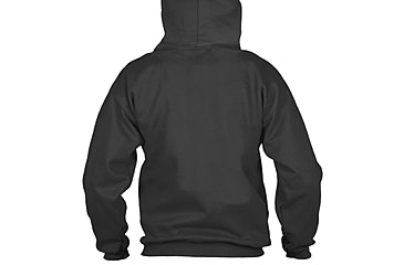 Image of Thin Blue Line Hoodie - American Flag, Black - TBL-H-SMALL-LOGO-BLACK-XXL