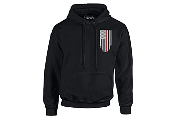 Image of Thin Blue Line Hoodie - Honor/respect Thin Red Line American Flag, Black, 5XL - TRL-H-BLACK-5XL