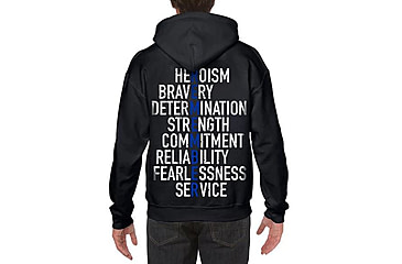 Image of Thin Blue Line Hoodie - Remember - MENS-REM-HOOD-XXL