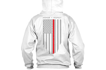 Image of Thin Blue Line Hoodie - Thin Red Line American Flag Honor &amp; Respect, White - TRL-H-WHITE-XXL