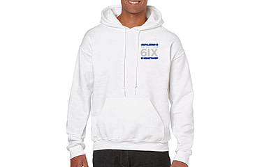 Image of Thin Blue Line Hoodie - We Got Your 6ix, White - 6IX-H-WHITE-XXL