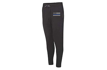 Image of Thin Blue Line Joggers - , Classic Flag, Black - FLAG-TBL-JOGGERS-BLK-XXL