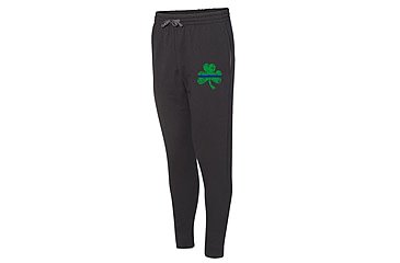 Image of Thin Blue Line Joggers, Shamrock, Black - STPAT-TBL-JOGGERS-BLK-L