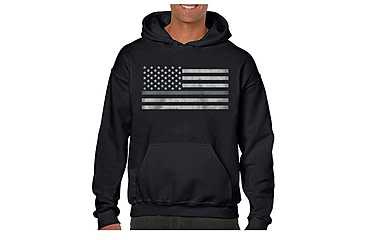 Image of Thin Blue Line Men's Hoodie - Classic Thin Silver Line - MEN-H-CLASSIC-TSL-BLACK-XXL