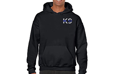 Image of Thin Blue Line Men's Hoodie - K9 - MEN-H-K9-BLACK-XXL