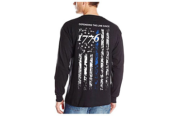 Image of Thin Blue Line Men's Longsleeve T-shirt -1776 - 1776-TBL-LS-XXL