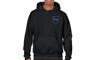 Image of Thin Blue Line Men's Retired Hoodie - HOOD-RET-BLUE-XXL