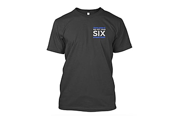 Image of Thin Blue Line Got Your Six T-Shirt - Mens, Extra Large, Black, 6IX-BLACK-XL