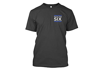 Image of Thin Blue Line Men's T-shirt, 5XL - Got Your Six, Black, 5XL - 6IX-BLACK-XXXXXL