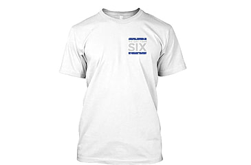 Image of Thin Blue Line Men's T-shirt, 5XL - Got Your Six, White, 5XL - 6IX-WHITE-XXXXXL