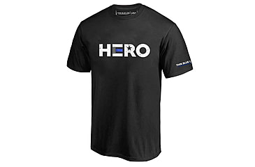 Image of Thin Blue Line Men's T-shirt, Hero - Usa - HERO-TBL-SHIRT-BLK-4XL
