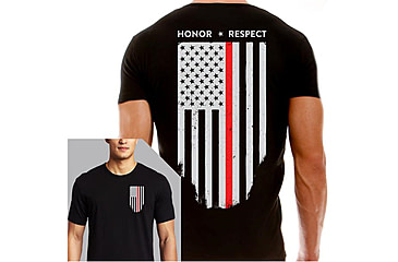 Image of Men's T-Shirt - Thin Red Line Flag