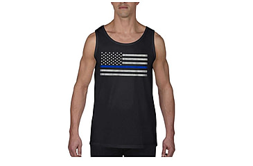 Image of Thin Blue Line Men's - Tank Classic Thin Blue Line - MEN-TANK-TBL-BIG-LOGO-BLACK-XXL