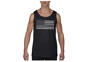 Image of Thin Blue Line Men's - Tank Classic Thin Silver Line - MEN-TANK-CLASSIC-SILVER-BLACK-XXL