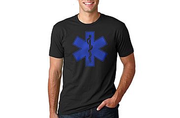 Image of Thin Blue Line Mens Ems T-shirt - MEN-EMS-BIG-BLACK-LARGE