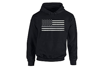 Image of Thin Blue Line Mens Hoodie - Classic Thin Silver Line - MEN-H-CLASSIC-TSL-BLACK-LARGE