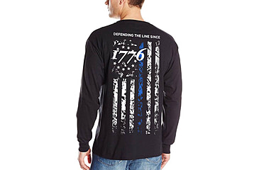 Image of Thin Blue Line Mens Longsleeve T-shirt -1776 - 1776-TBL-LS-LARGE