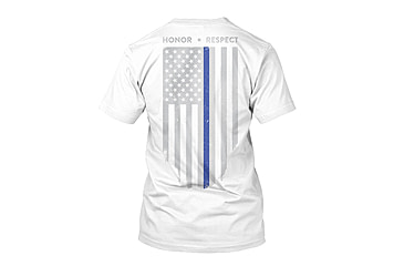 Image of Thin Blue Line Mens T-shirt - Chicago Flag, White - CHIC-WHITE-XXXL