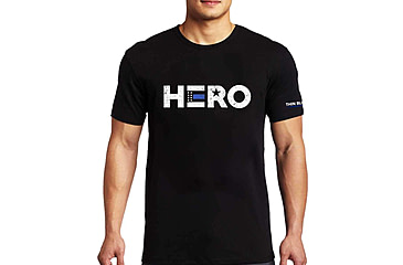 Image of Thin Blue Line Mens T-shirt, Hero - Usa - HERO-TBL-SHIRT-BLK-L
