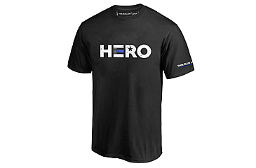 Image of Thin Blue Line Mens T-shirt, Hero - Usa - HERO-TBL-SHIRT-BLK-L