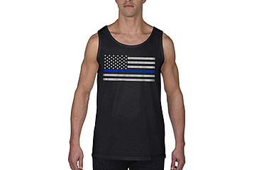 Image of Thin Blue Line Mens - Tank Classic Thin Blue Line - MEN-TANK-TBL-BIG-LOGO-BLACK-XL