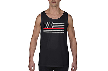 Image of Thin Blue Line Mens - Tank Classic Thin Red Line - RFLG-TANK-BIG-LOGO-BLACK-LARGE
