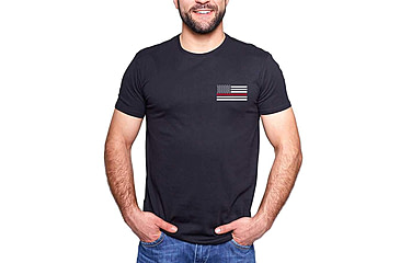 Image of Thin Blue Line Shirt - Remember, Thin Red Line - REMEMBER-TRL-SHIRT-BLACK-L