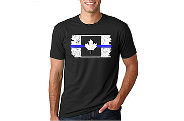 Image of Thin Blue Line Canada T-shirt - Mens, 2XL, Black, MEN-CAN-BLACK-XXL