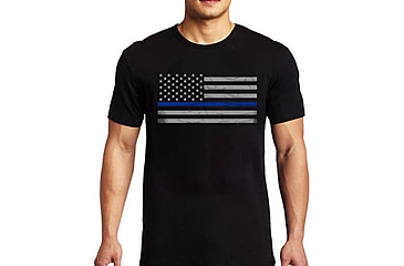 Image of Thin Blue Line T-shirt - Classic, - MEN-TBL-BIG-LOGO-BLACK-XXL