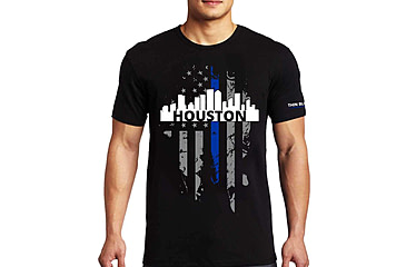 Image of Thin Blue Line T-shirt - Houston Large, - HOUSTON-LRG-TBL-SHIRT-BLK-L