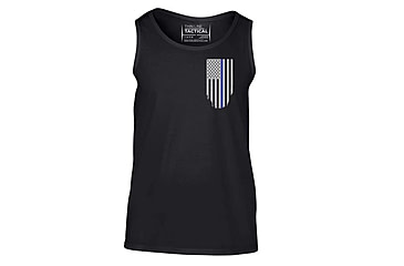 Image of Thin Blue Line Tank - American Flag - Honor &amp; Respect, Black - TBL-TANK-BLACK-XXL