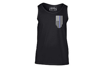 Image of Thin Blue Line Tank - American Flag - Honor &amp; Respect, Black - TBL-TANK-BLACK-XXXL