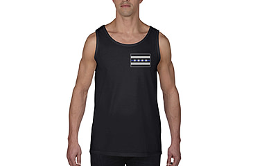 Image of Thin Blue Line Tank - Chicago Flag, Black - CHIC-TANK-BLACK-L