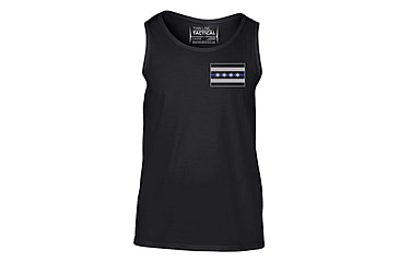 Image of Thin Blue Line Tank - Chicago Flag, Black - CHIC-TANK-BLACK-L