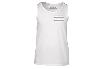 Image of Thin Blue Line Tank - Chicago Flag, White - CHIC-TANK-WHITE-XXL