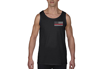 Image of Thin Blue Line Tank - Fire Department Thin Red Line, Black - DEPT-TANK-BLACK-L