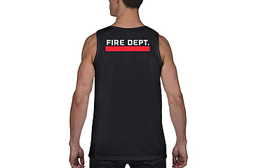 Image of Thin Blue Line Tank - Fire Department Thin Red Line, Black - DEPT-TANK-BLACK-L