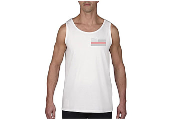 Image of Thin Blue Line Tank - Fire Department Thin Red Line, White - DEPT-TANK-WHITE-XXL