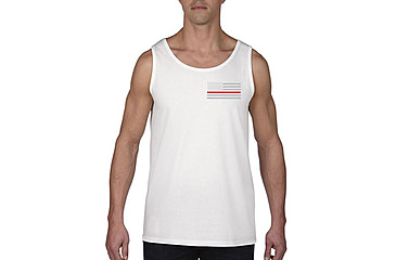 Image of Thin Blue Line Tank - Fire Department Thin Red Line, White - DEPT-TANK-WHITE-L